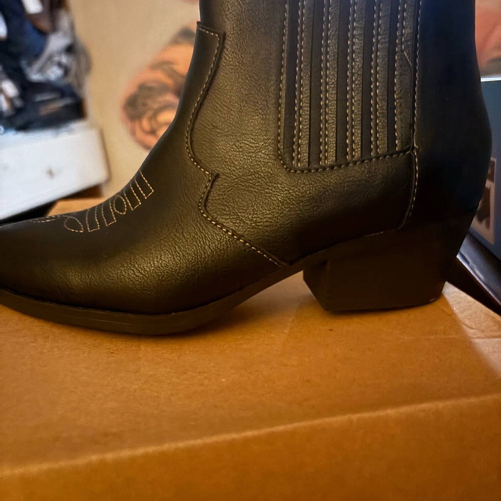 Black Western Ankle Boots